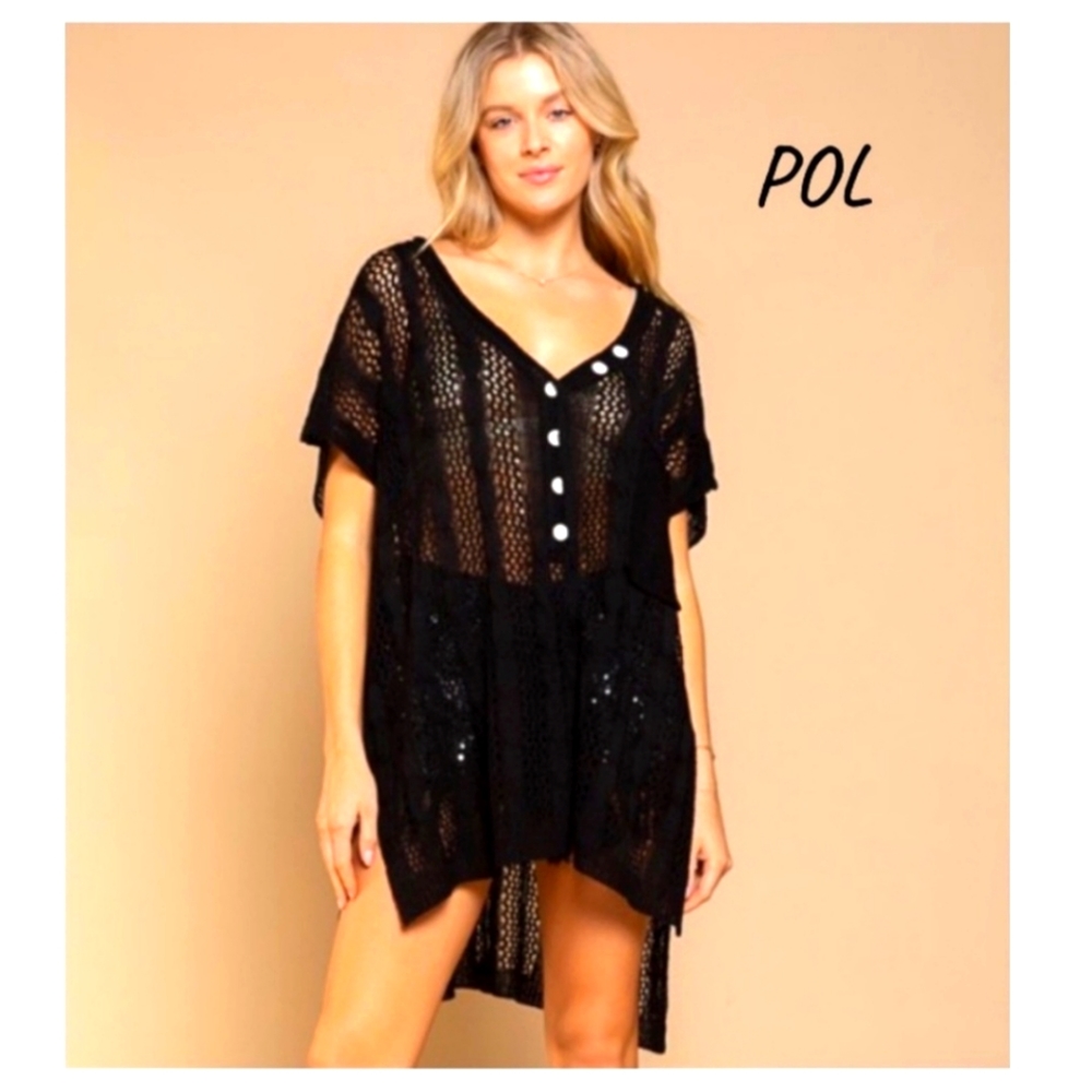 SALE! POL Fishnet Cable Sweater Tunic
